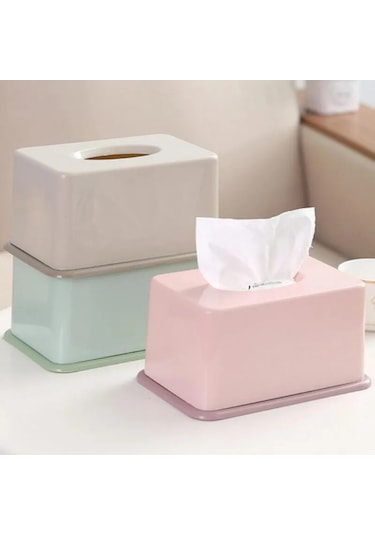 Adet Pembe Doku Tutucu Ev Islak Mendil Saklama Kutusu Masaüstü Tuvalet Kağıdı Saklama Kutusu Peçete Dağıtıcı Plastik Doku Kutusu