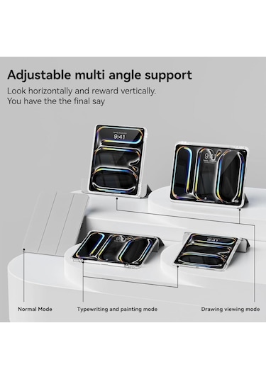 İpad Uyumlu Pro 11 İnç M4 2024 Kılıf Kalem Bölmeli Akrilik Şeffaf Ayrılabilir Case A2836 A2837 A3006 Kılıf