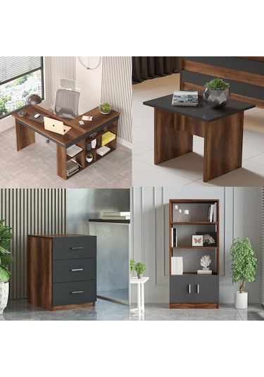 Robinhome Robin Home Boston L Ofis Çalışma Masası Ofis Büro Takımı Masa Seh