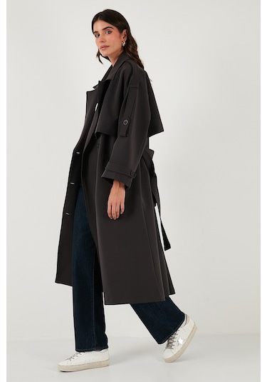 Lela Bayan Trençkot 6839476 Koyu Kahve Koyu Kahve