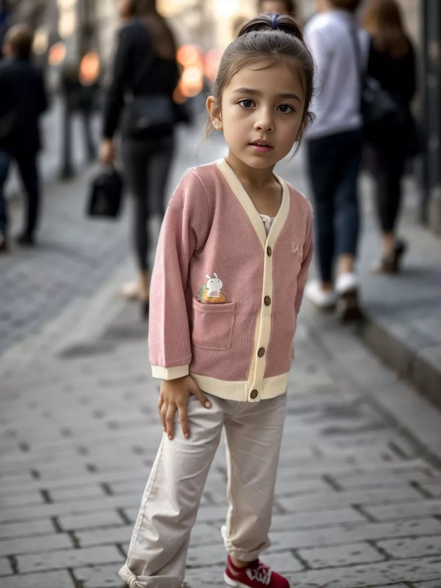 Bambooland Çocuk Düğmeli Triko Hırka Ve Kazak 212137849 Pembe