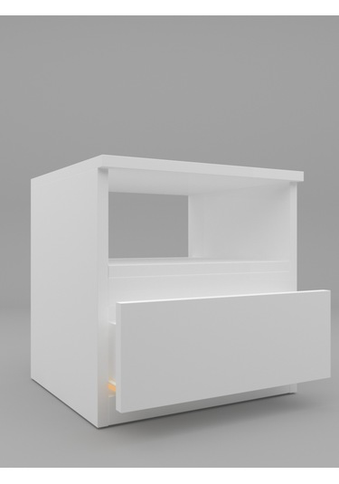 Mbes Mobilya Umut Beyaz 45 CM Komodin 1 Çekmeceli