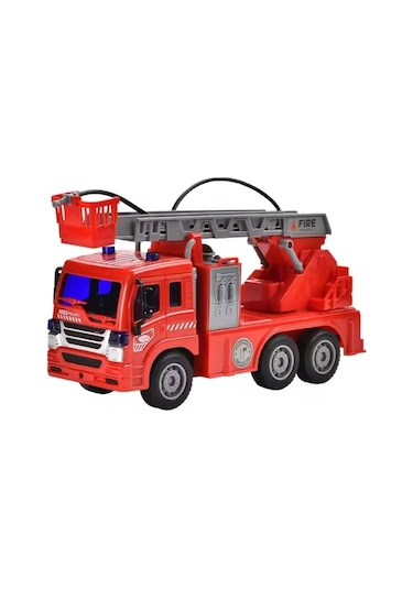 1:18 Işıklı Usb Şarjlı Uzaktan Kumandalı 5 Fonksiyonlu Oyuncak İtfaiye