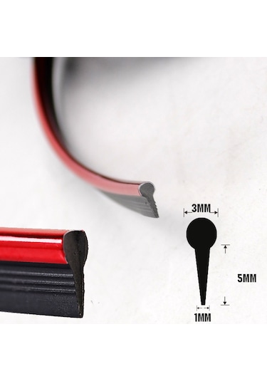 Torpido Fitil Kırmızı Yeni Nesil Trim Fitil Araç İçi İp Şerit 5 M