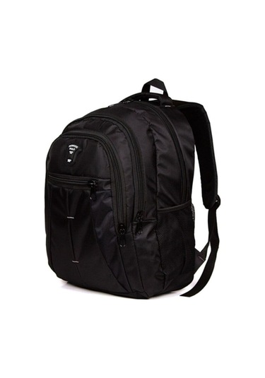 Newish Polo Suya Dayanıklı Unisex Siyah Laptop Notebook Bölmeli Sırt Çantası Okul Seyahat Spor - Unisex Siyah