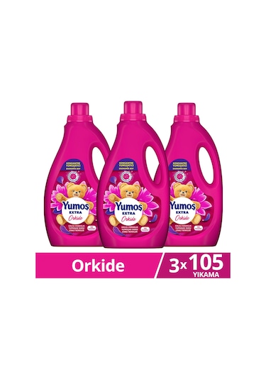 Yumoş Extra Konsantre Çamaşır Yumuşatıcısı Orkide 105 Yıkama 2520ml X3 Diğer