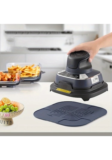 Besthome1 1 Adet Yeşil 10.8 İnç Kare Silikon Fritöz Tabanlığı Yeniden Kullanılabilir Kolay Temizlenir Yapışmaz