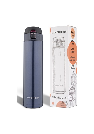Lunetherm Sızdırmaz Vakumlu Çift Katmanlı Çelik Termos - LACİVERT Lacivert