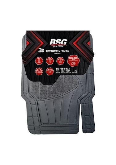 3d Havuzlu 5 Parça Oto Paspas Seti - Siyah