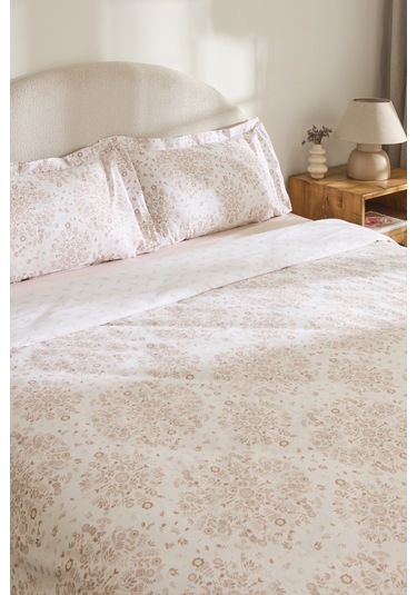 Kaşmir Home Grasy %100 Pamuk Çift Kişilik Nevresim Takımı Somon Somon