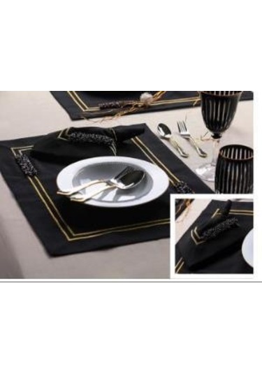 Leydi Home Zümra Siyah Servis Seti 12 Parça Siyah