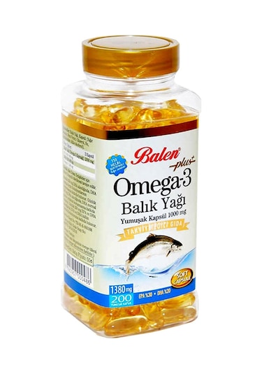 Balen Omega 3 Balık Yağı 1380 Mg 200 Kapsül 2 Adet