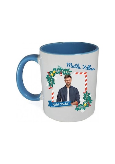 Kişiye Özel 2023 Yeniyıl Temalı Fotoğraf Baskılı Porselen Kupa B