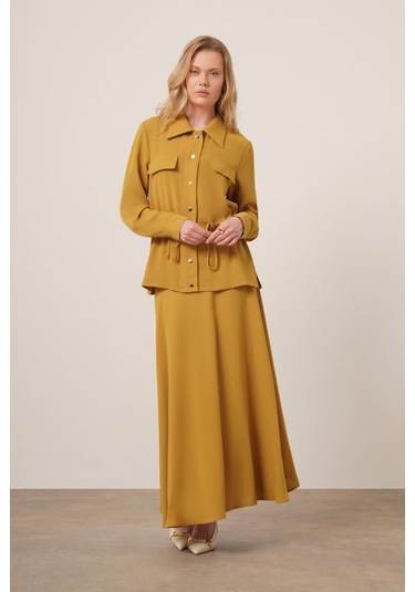 Ftz Women Kadın Melise Crep Takım Yağ Yeşili 31172 Yağ Yeşili