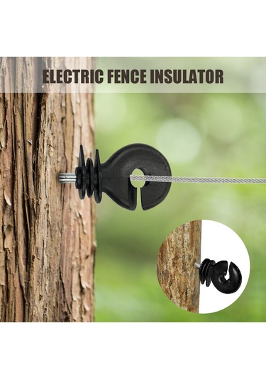 Youtek 20 Adet Hayvancılık Elektrikli Çit İzolatörü - Otomatik Vidalı Çiftlik Çit İzolasyon Çivisi