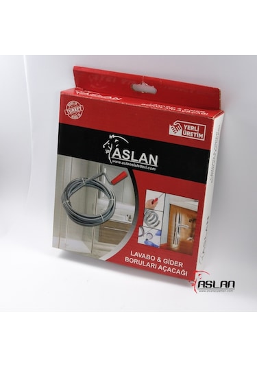Aslan 8 Metre Lavabo Ve Gider Boruları Açma Sustası Teli