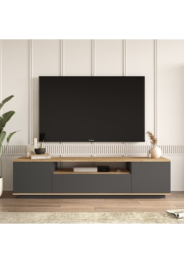Yurudesign Future Tv Ünitesi Fr7-Aa Çam-Antrasit