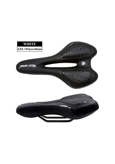 Novahub Yumuşak Mavi Wset Biking Bisiklet Eyer, Rahat Yastık, Nefes Alabilir Pu Deri, Mtb Bisiklet Koltuk Jeli Mavi