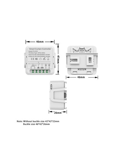Pazly Tüyümlü Perde Anahtarı Zigbee Wi-fi Akıllı Anahtar Modülü, Ev, Otel, Apartman, Ofis İçin Zeka Ev Sistemi, Tuya App Desteği 1pcs Tuya App