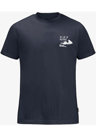 Jack Wolfskin Dıscover T M Erkek Mavi T-shirt 1809761tr-4314 Mavi