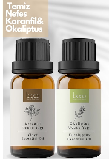 Boco Born In Cosmetics Karanfil + Okaliptus %100 Saf Uçucu Yağı 2 x 10 ML