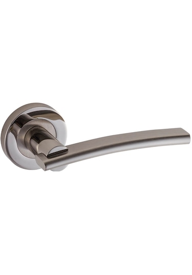 Doğanlar Lale Zamak+alüminyum Nikel Saten Rozetli Oda Kapı Kolu M