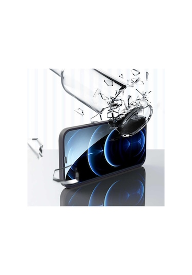 Apple Uyumlu iPhone 12 Pro Uyumlu Kılıf 360 Derece Full Koruma Kılıf Siyah -