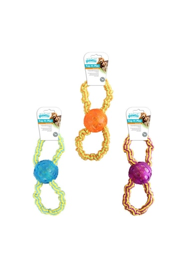 Pawise Çift İpli Top Çekiştirme Oyuncağı 30 CM Çok Renkli