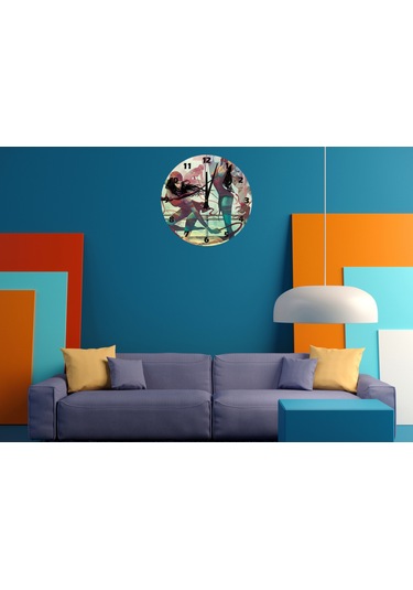 Ti-play Dansa Hazırlık 30x30cm Akrilik Dekoratif Modern Duvar Saati ÇOk Renkli