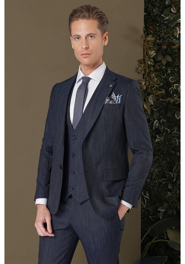 Efor Tk 883 Slim Fit Lacivert Klasik Takım Elbise Lacivert