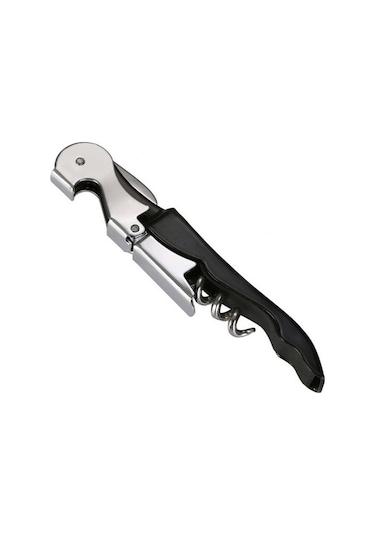 Çok Fonksiyonlu Açacak Tirbuşon Şarap Mantar Tıpa Açacağı Siyah