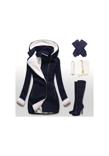 Toridas Kışlık Günlük Kaşe Kadın Kaban 819siyah3 001