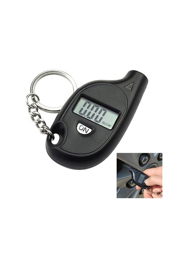 Taşınabilir Dijital Ekran Araba Lastiği Hava Basıncı Ölçer Mini Lastik Basıncı Test Cihazı Ölçme Aracı Anahtarlık İle