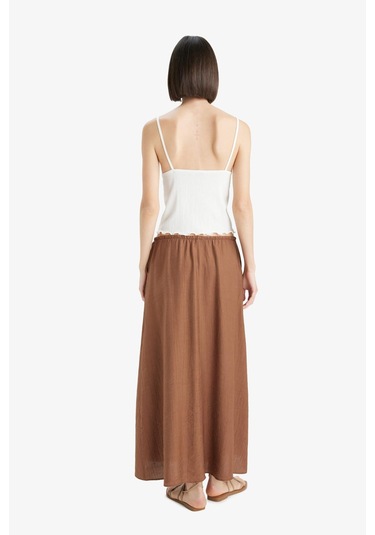 Defacto A Kesim Normal Bel Krinkıl Kumaş Midi Etek F6501ax25smbn320 Kahve Defacto A Kesim Normal Bel Krinkıl Kumaş Midi Etek F6501ax25smbn320 Kahve