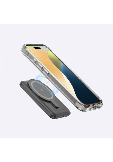 İphone 16 Pro Max Uyumlu Kılıf Magsafe Özellikli Standlı Kartlıklı Set Amazingthing Omni Adventure Seri Gri