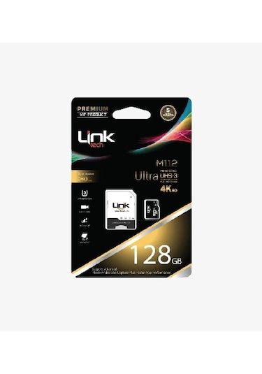 Linktech Hafıza Kartı 128gb - M112 Premium Mikro Sd 4k Ultra Hafıza Kartı 128 Gb