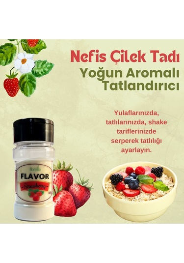 Fibrelle Flavor Çilek Aromalı Toz Aroma 45 G