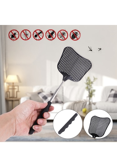 Xurunkeji Sivrisinek Ve Sinek Öldürücü Plastik Sinek Kovucu Geri Çekilebilir Paslanmaz Çelik Çubuk, İç Ve Dış Mekan Kullanımına Uygun 2 Paket
