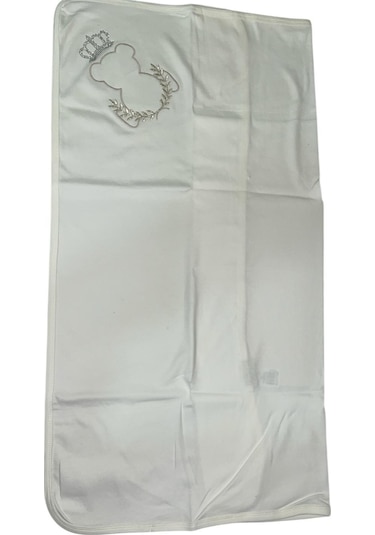 Babydoll Battaniye Babydola Ekru Asortili-12052 Beyaz