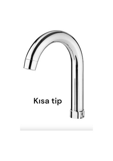 Mintev Krom Kısa Delta Mutfak Lavabo Borusu