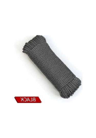 Besthome1 100m Siyah Güvenlik İçin 4mm 9 Çekirdek Hayat Kurtaran Açık Hava Paracord Dağcılık Halatı Siyah