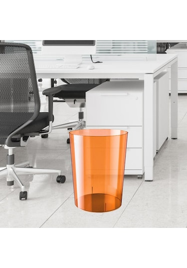 Suntek Magideal Çöp Sepeti Şeffaf Minimalist Çöp Kovası Tuvalet Gri