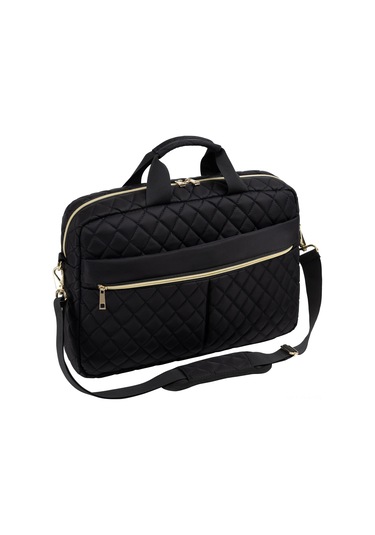 Xindoker 15.6 İnç Pembe Desenli Dikişli Bilgisayar Çantası - Tsa Uyumlu, Çok Bölmeli, Su Geçirmez, Ergonomik Askılı Ve El Çantası Pembe