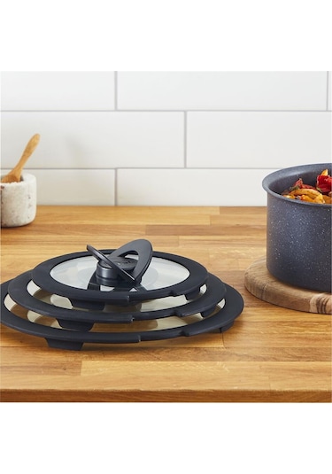 Tefal Ingenio Cam Kapak 16 Cm 001 Siyah