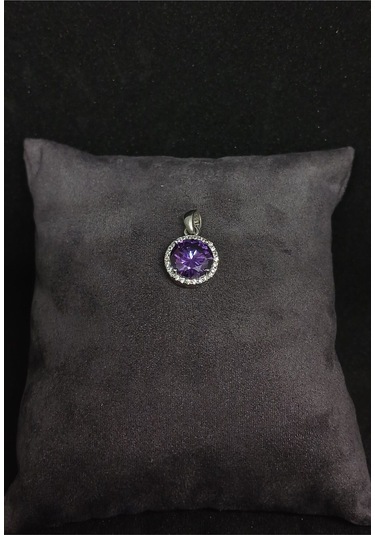 Elmas Kesim Taşlı Gümüş Takı Seti - Kolye Ucu, Küpe Ve Yüzük Gümüş