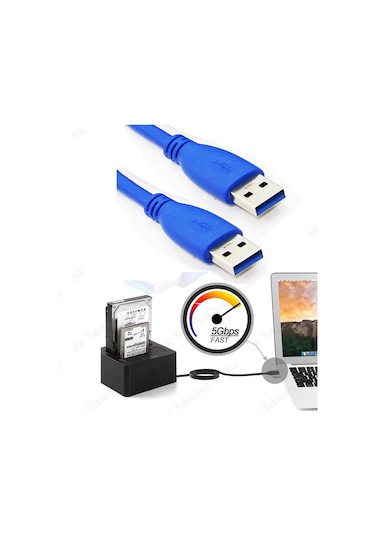 Wozlo Usb 3.0 Erkek Kablo İki Ucu Usb 3.0 A - 5 M