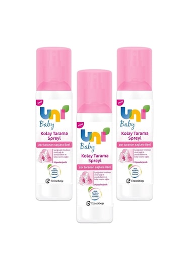 Uni Baby Kolay Tarama Spreyi 200 ml 3 Kutu