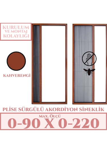 Plise Akordiyon Sineklik En:0-90 X Boy:0-220 Tüm Kapı Çeşitleri