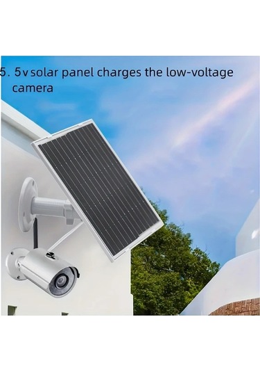 Besthome1 Dream011 Beyaz 8w Güneş Şarj Paneli, Taşınabilir Döner Tip, 2m Type-c Kablo