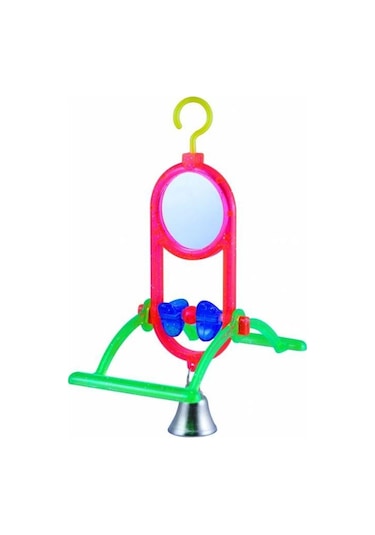 Wild World Tünekli Aynalı Salıncak Kuş Oyuncağı 22 CM